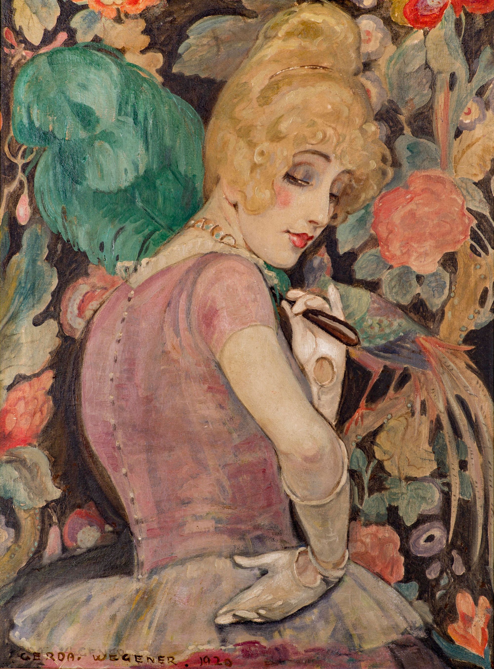 Gerda Wegener, Lili med fjerkost, 1920, Collection privée, Danemark, Denmark © 2014 MORTEN PORS FOTOGRAFI. All Rights Reserved