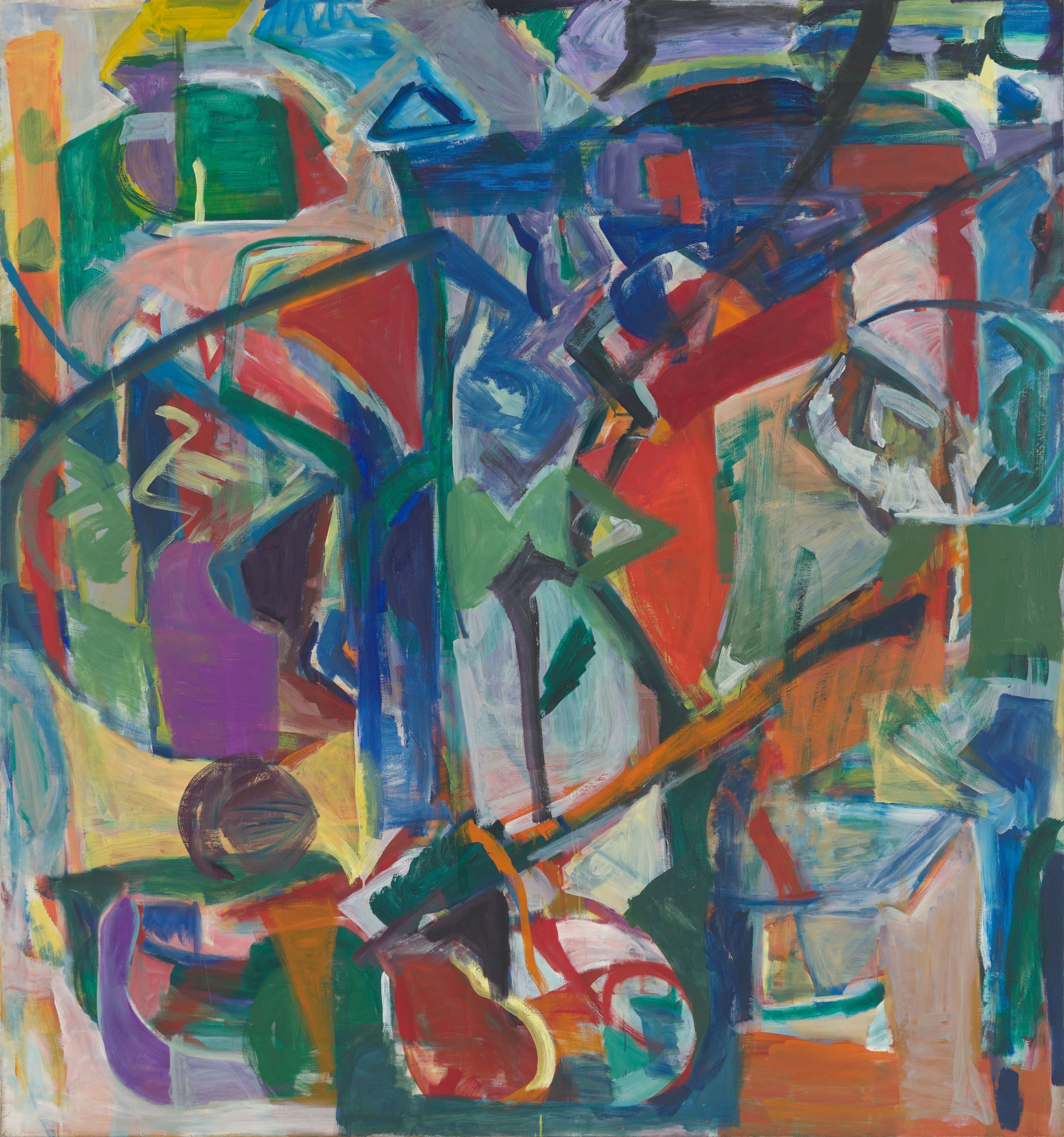 Shirley Jaffe, Big Square, um 1965, Kunstmuseum Basel, Acquis grâce aux fonds du Fonds Arnold Rüdlinger de la Société académique des volontaires, Basel 2022 © 2025, ProLitteris, Zurich, Photo: Max Ehrengruber