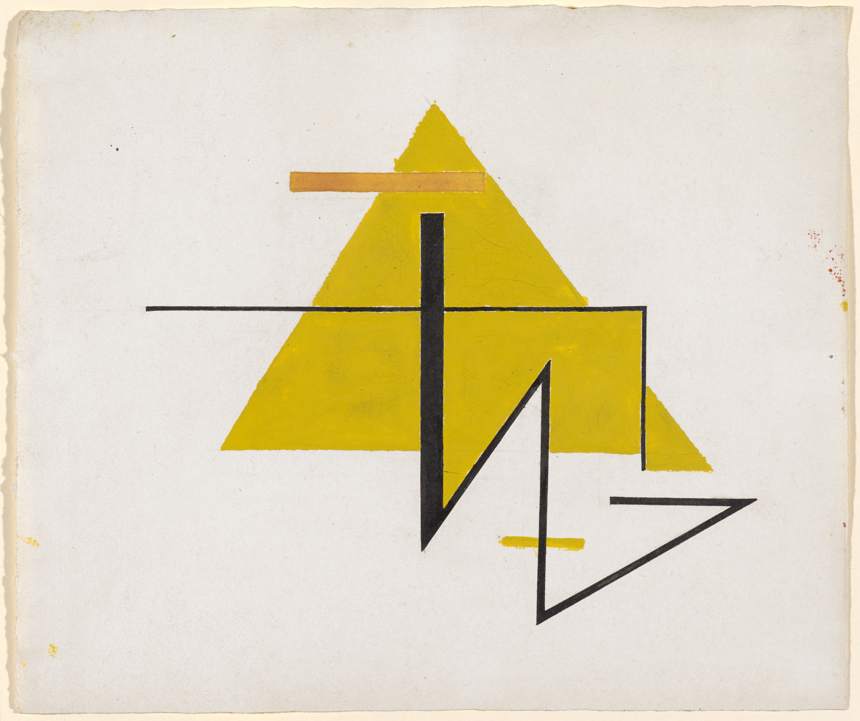 Antonina Fedorowna Sofronowa, Komposition (gelb), 1920. Kunstmuseum Basel- Stiftung Im Obersteg, Depositum im Kunstmuseum Basel