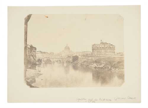 Giacomo Caneva, Engelsburg, Petersdom und der Fluss Tiber in Rom, Salzpapierabzug, 1845–1855
© als Sammlung by Jacques Herzog und Pierre de Meuron Kabinett, Basel.